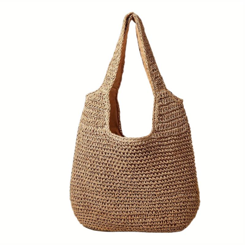 Boho Straw Beach Bag Large Capacity Tote