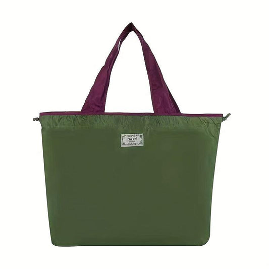 Large Capacity Reusable Grocery Bag Foldable Drawstring Storage Bag