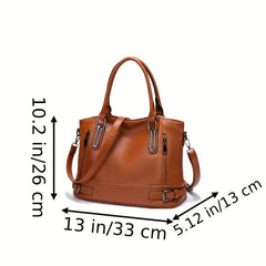 Vintage Large Tote Bag Retro Top Handle Shoulder Bag Women's Satchel Handbag