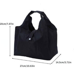 Small Canvas Tote Satchel Bag Lightweight Foldable Shoulder Shopping Bag