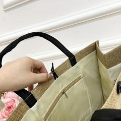 Canvas Tote Bag with Clutch - Casual Commuter Bag