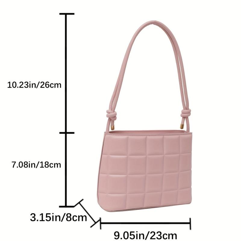 Underarm Bag PU Leather Textured Baguette Bag