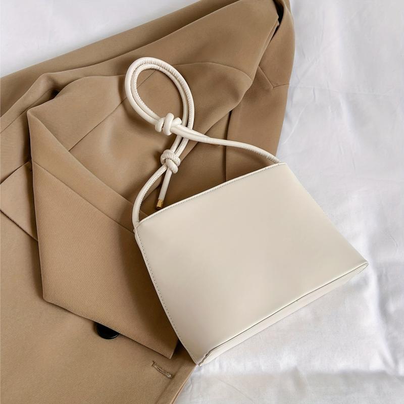 Underarm Bag PU Leather Textured Baguette Bag