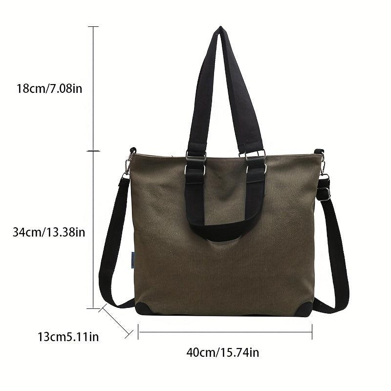 Vintage Canvas Tote Bag for Women Travel Crossbody Handbag