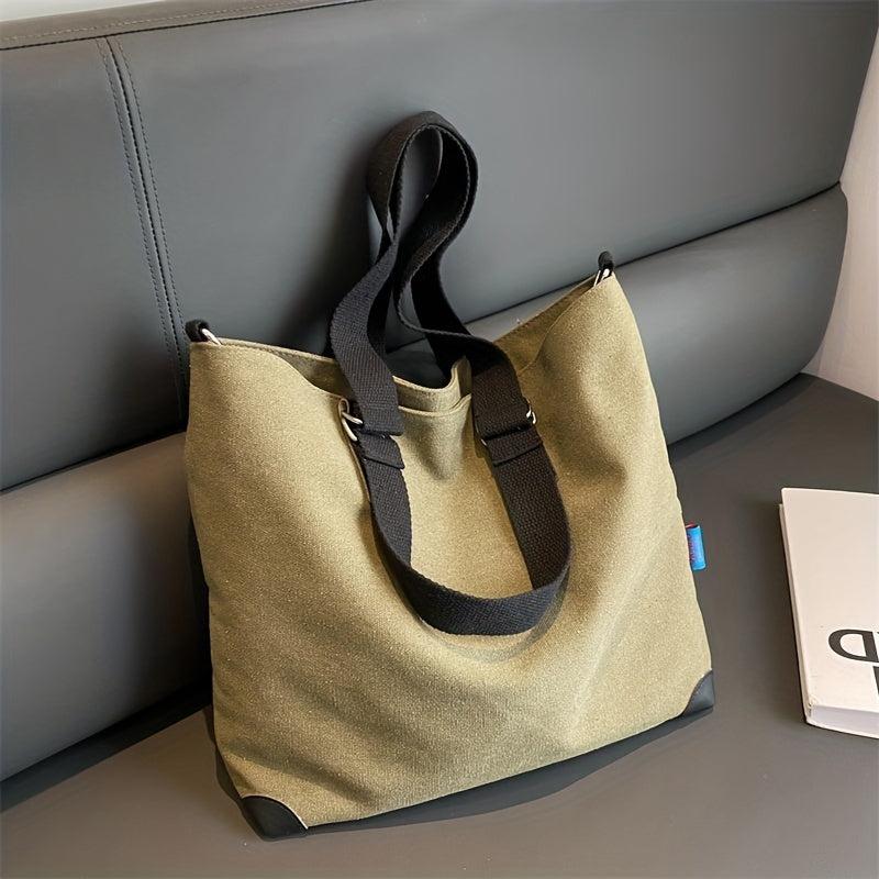 Vintage Canvas Tote Bag for Women Travel Crossbody Handbag