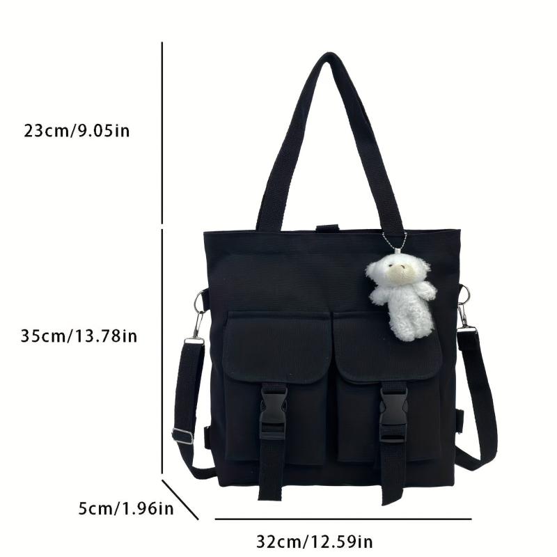Bear Pendant Large Capacity Tote Bag
