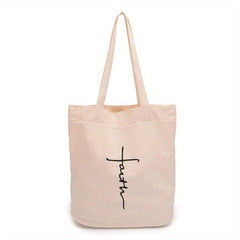 Large Capacity Letter Print Canvas Tote Bag