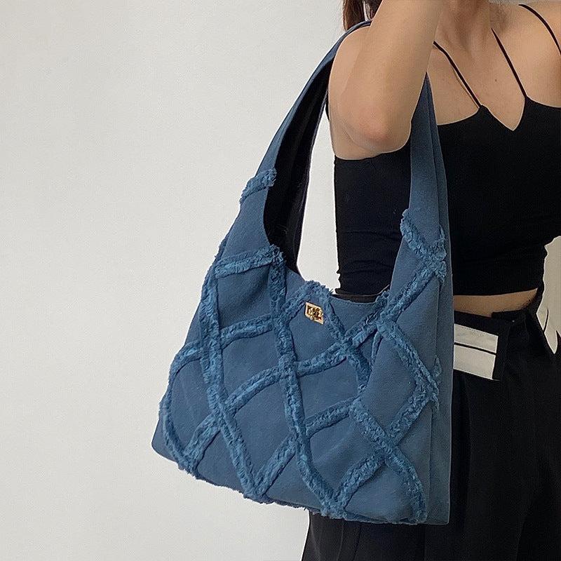 Women's Underarm Bag Causal Hobo Shoulder Bag Turn Lock Armpit Bag