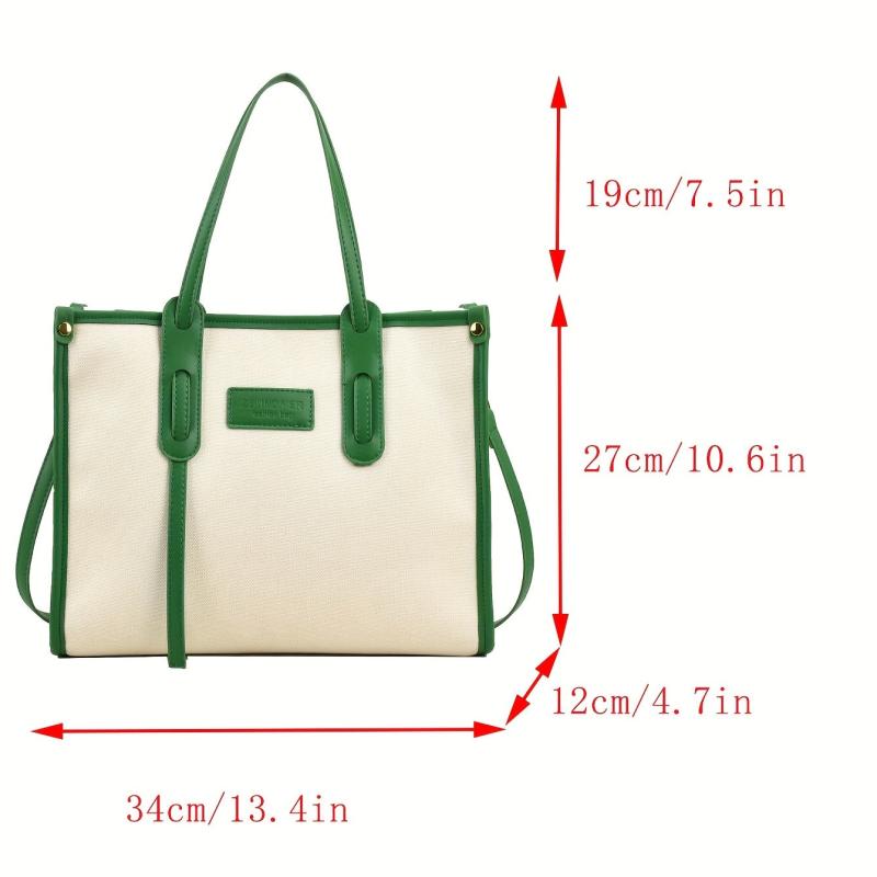 Large Canvas Crossbody Tote Bag for Work School