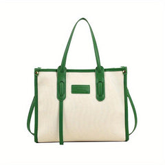 Large Canvas Crossbody Tote Bag for Work School