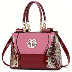 Sequins Flower Pattern Tote Bag Women's Handbag
