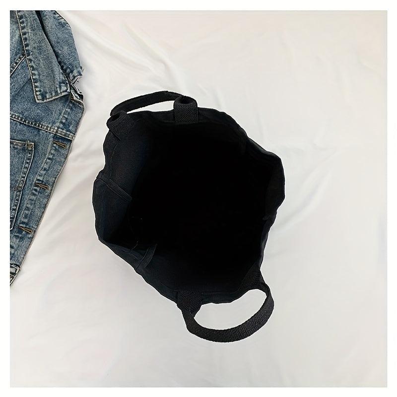 Stylish Letter Pattern Satchel Bag Canvas Handbag
