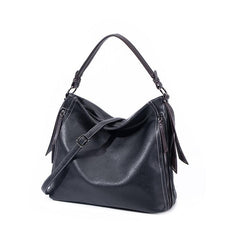 Retro Style Tote Bag Women's Handbag Faux Leather Zipper Shoulder Bag