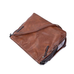 Retro Style Tote Bag Women's Handbag Faux Leather Zipper Shoulder Bag