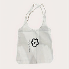 Floral Canvas Tote Bag Lightweight Shoulder Shopping Casual Commuter