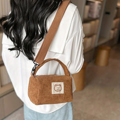 Mini Plush Crossbody Bag Women's Versatile Shoulder Bag & Purse