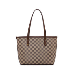 Plaid Print Zipper Tote Bag Large Capacity Versatile Hanbag Zipper Casual Bag