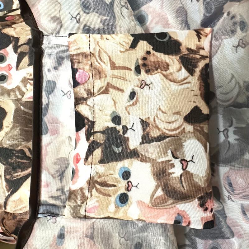 All Over Cats Pattern Shoulder Bag Foldable Storage Bag