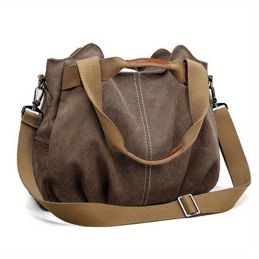 Vintage Canvas Tote Bag Large Capacity Crossbody Bag