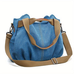 Vintage Canvas Tote Bag Large Capacity Crossbody Bag