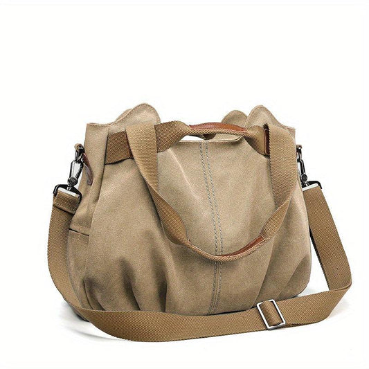 Vintage Canvas Tote Bag Large Capacity Crossbody Bag