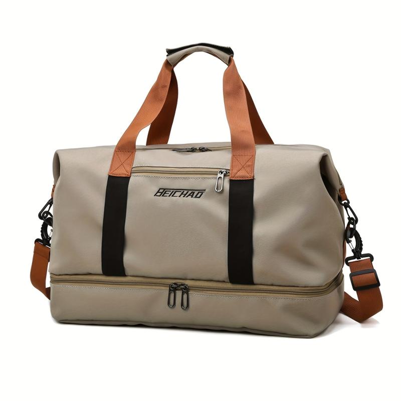 Durable Shoulder Bag Wet Dry Separation Travel Double Handle Carry on Handbag