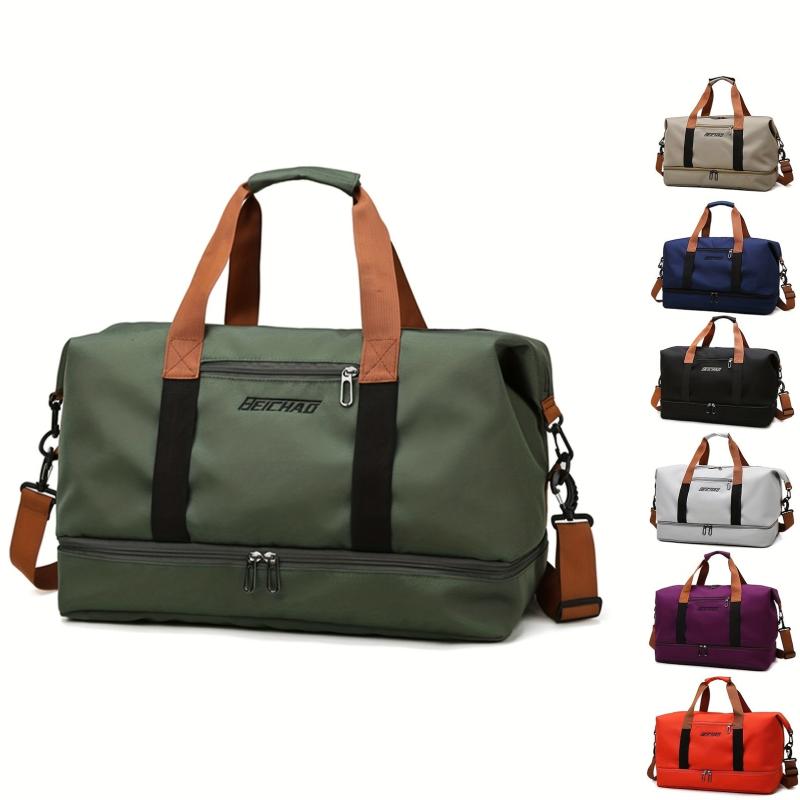 Durable Shoulder Bag Wet Dry Separation Travel Double Handle Carry on Handbag