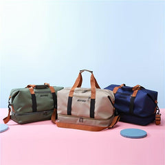 Durable Shoulder Bag Wet Dry Separation Travel Double Handle Carry on Handbag