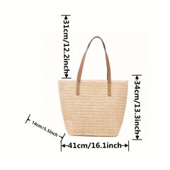 Stylish Woven Shoulder Bag for Travel and Beach