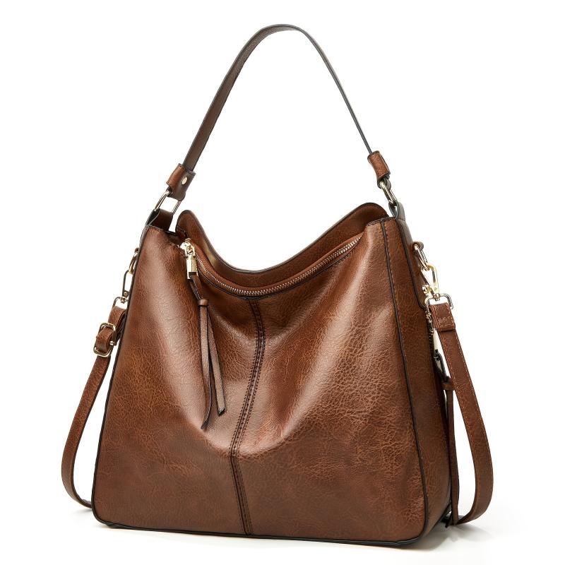  Faux Leather Handbag Large Capacity Shoulder Bag Tote Bag
