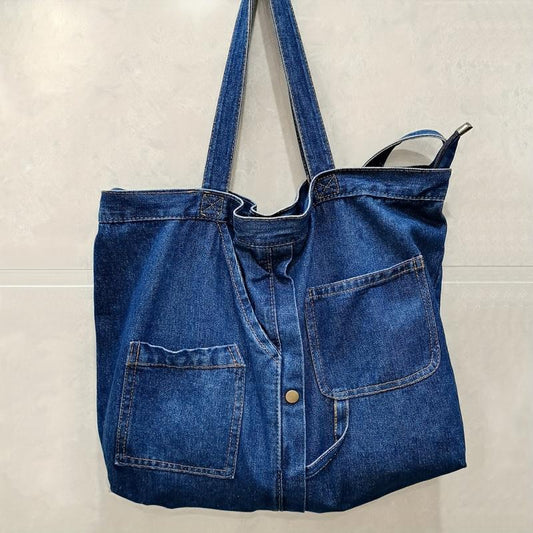 Denim Shoulder Bag Large Capacity Women's All Match Bag