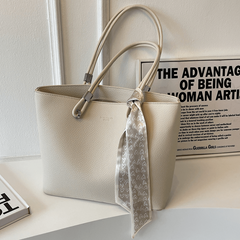 Minimalist Tote Bag Large Capacity PU Leather Handbag