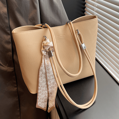 Minimalist Tote Bag Large Capacity PU Leather Handbag