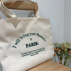 Canvas Shoulder Bag for Women, Large Capacity Tote Handbag for Work