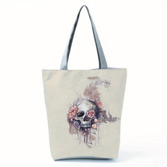 Halloween Skull Pattern Handbag Niche Bag All Match Storage Bag