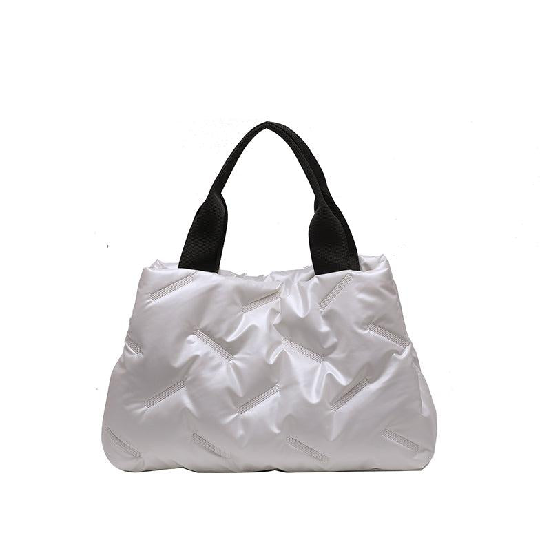 Stylish Puffer Tote Bag Women's Large Handbag Casual Bookbag