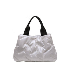 Stylish Puffer Tote Bag Women's Large Handbag Casual Bookbag