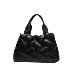 Stylish Puffer Tote Bag Women's Large Handbag Casual Bookbag