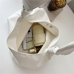 Solid Hobo Bag All Match Shoulder Bag Women's Storage Bag