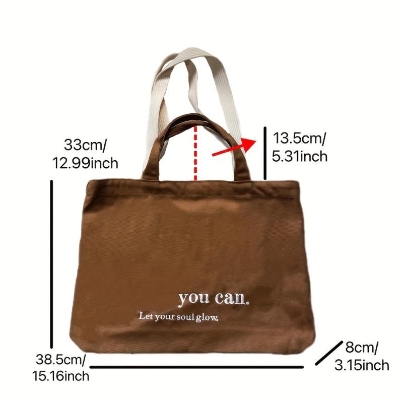 Canvas Tote Bag Large Capacity Lightweight Shoulder Bag