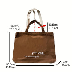 Canvas Tote Bag Large Capacity Lightweight Shoulder Bag