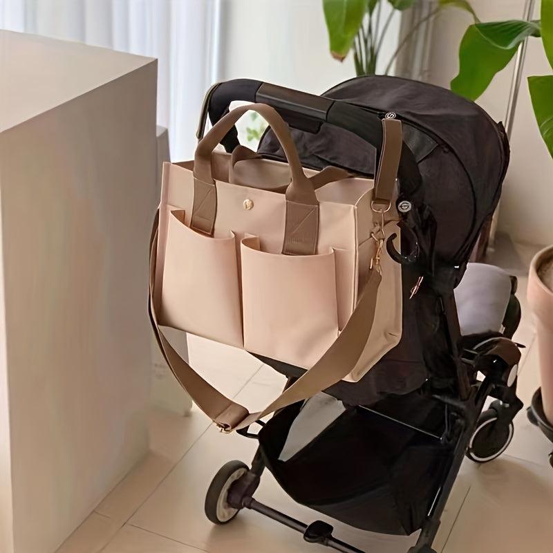 Large Capacity Travel Diaper Bag Outdoor Mommy Bag Canvas Nappy Storage Bag