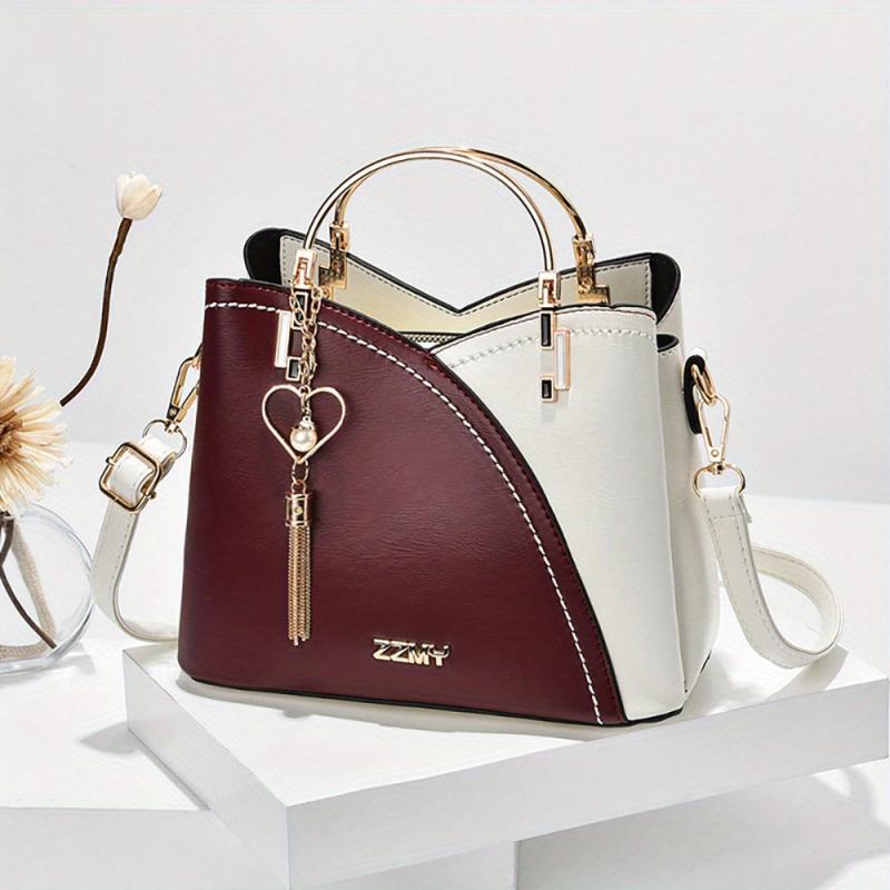 Colorblock Satchel Bag Tote Bag Women's Shoulder Bag