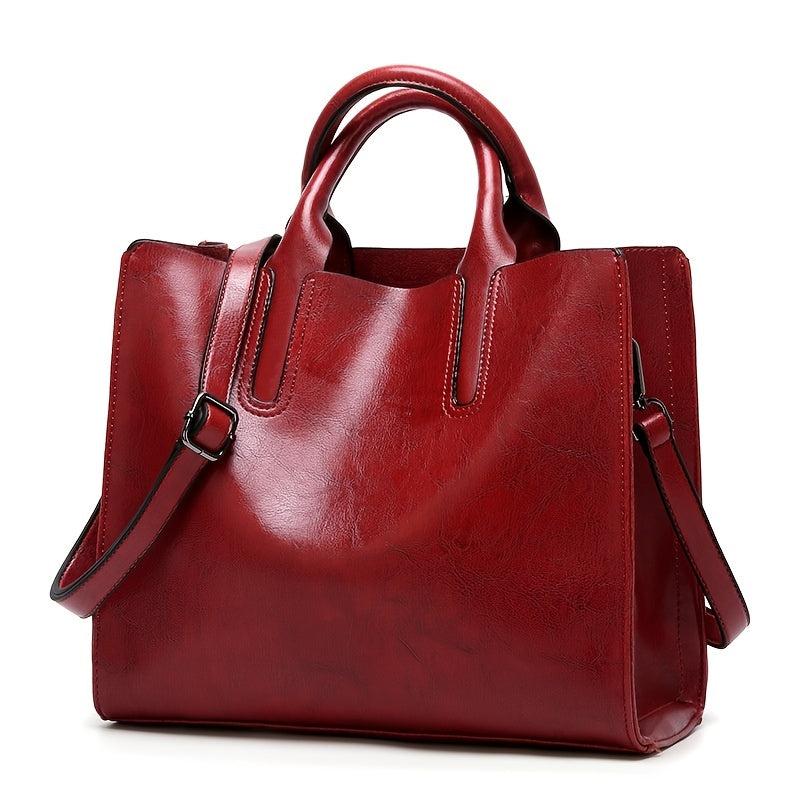 Large Women's Tote Bag Faux Leather Crossbody Handbag