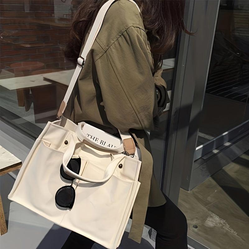 Canvas Tote Bag Vintage Crossbody Bag Women's Handbag