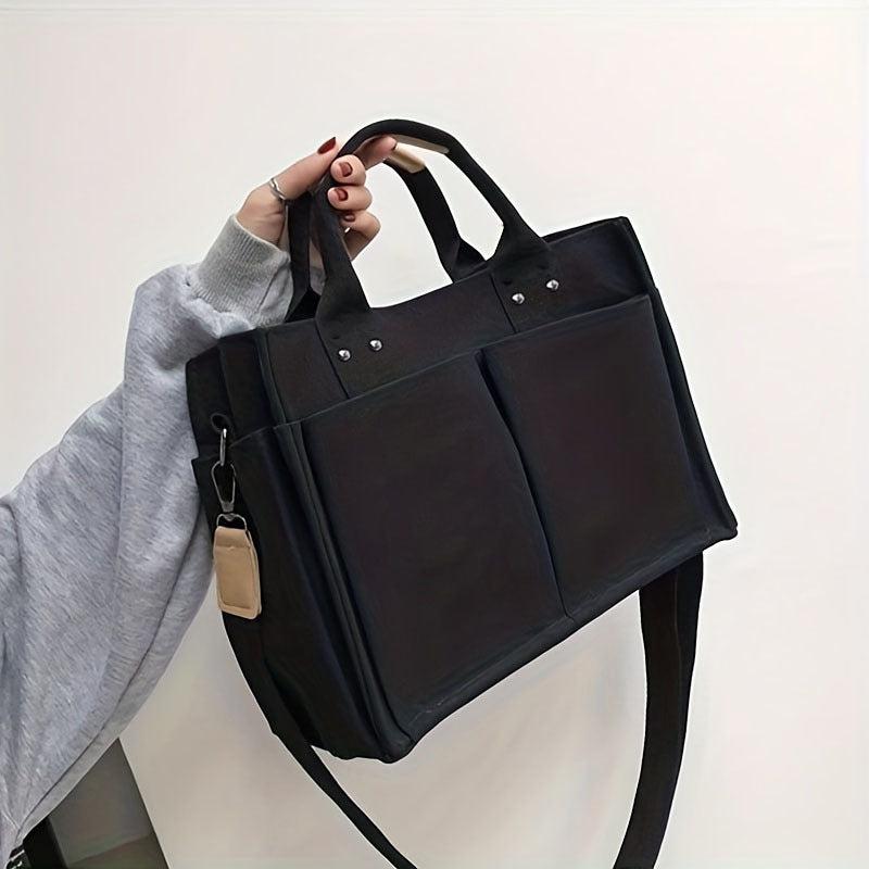 Canvas Tote Bag Vintage Crossbody Bag Women's Handbag