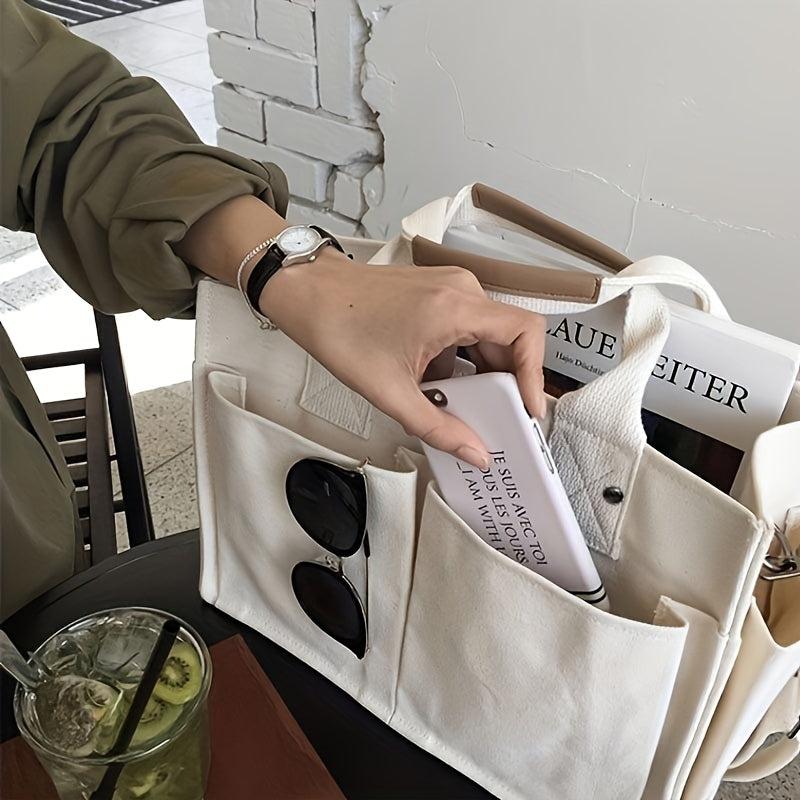Canvas Tote Bag Vintage Crossbody Bag Women's Handbag