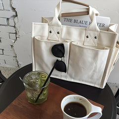 Canvas Tote Bag Vintage Crossbody Bag Women's Handbag