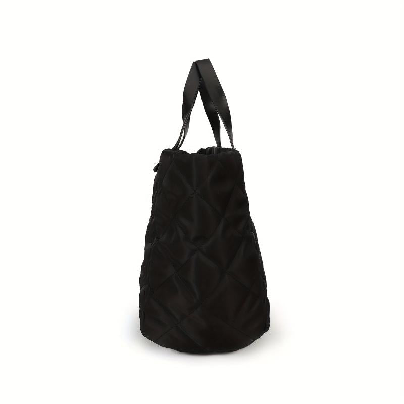 Quilted Tote Bag Nylon Shoulder Bag Women's Casual Handbag