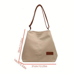Large Capacity Canvas Tote Bag Lightweight Shoulder Shopping Bag
